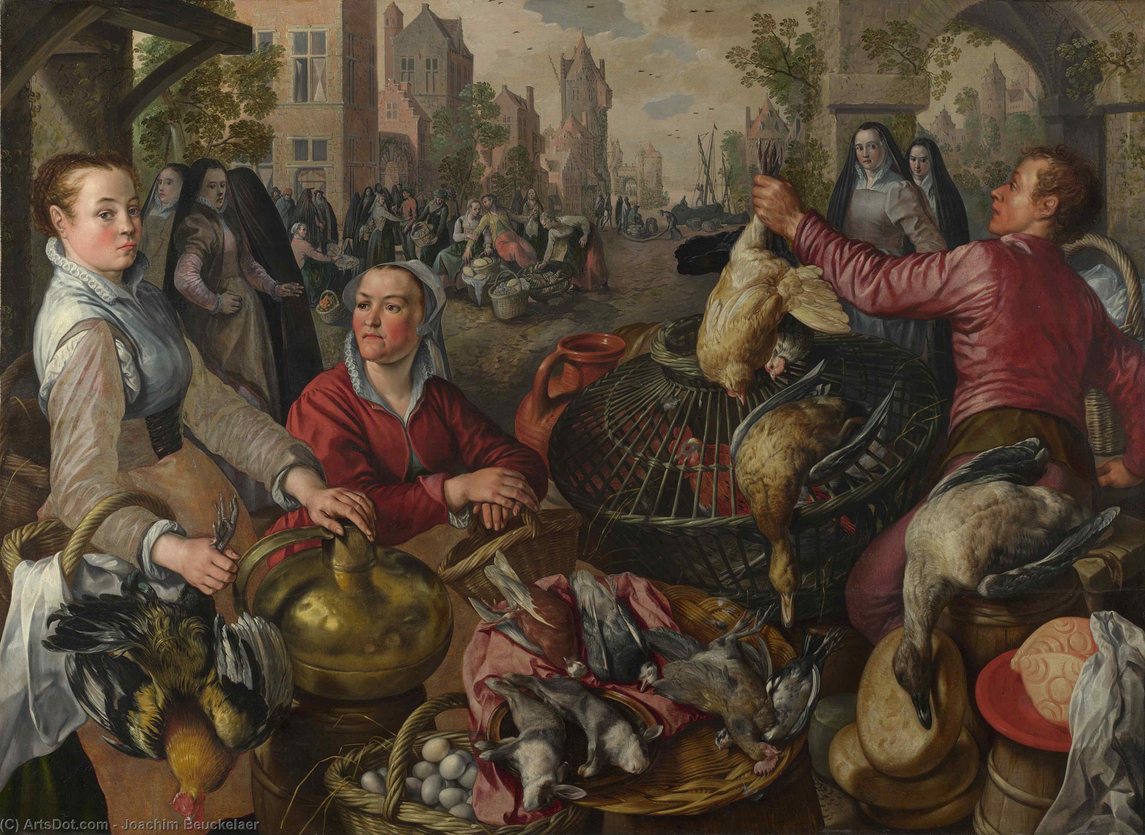 Wikioo.org - The Encyclopedia of Fine Arts - Painting, Artwork by Joachim Beuckelaer - The Four Elements: Air
