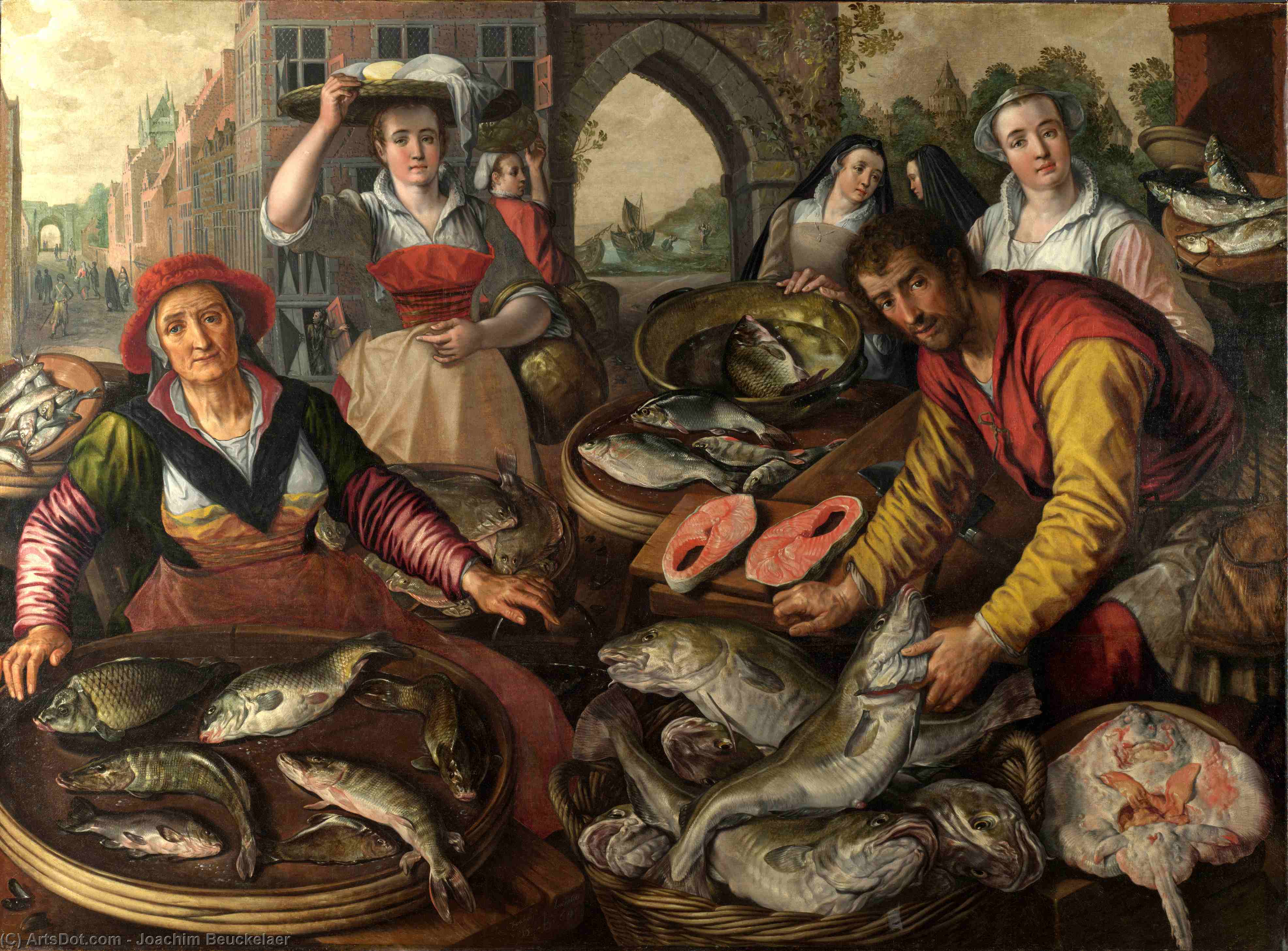 Wikioo.org - The Encyclopedia of Fine Arts - Painting, Artwork by Joachim Beuckelaer - The Four Elements: Water