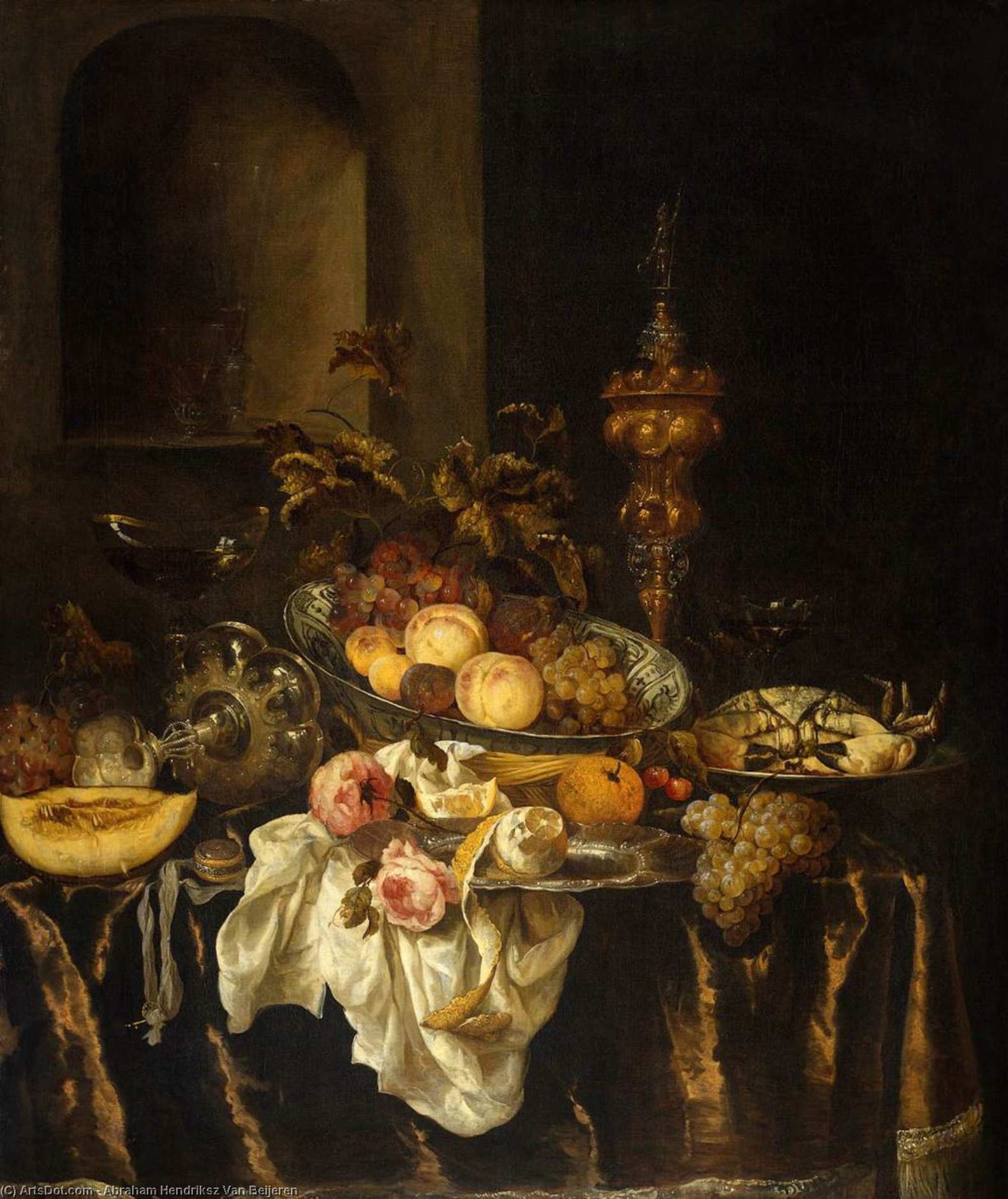 Wikioo.org - The Encyclopedia of Fine Arts - Painting, Artwork by Abraham Hendriksz Van Beijeren - Still-Life