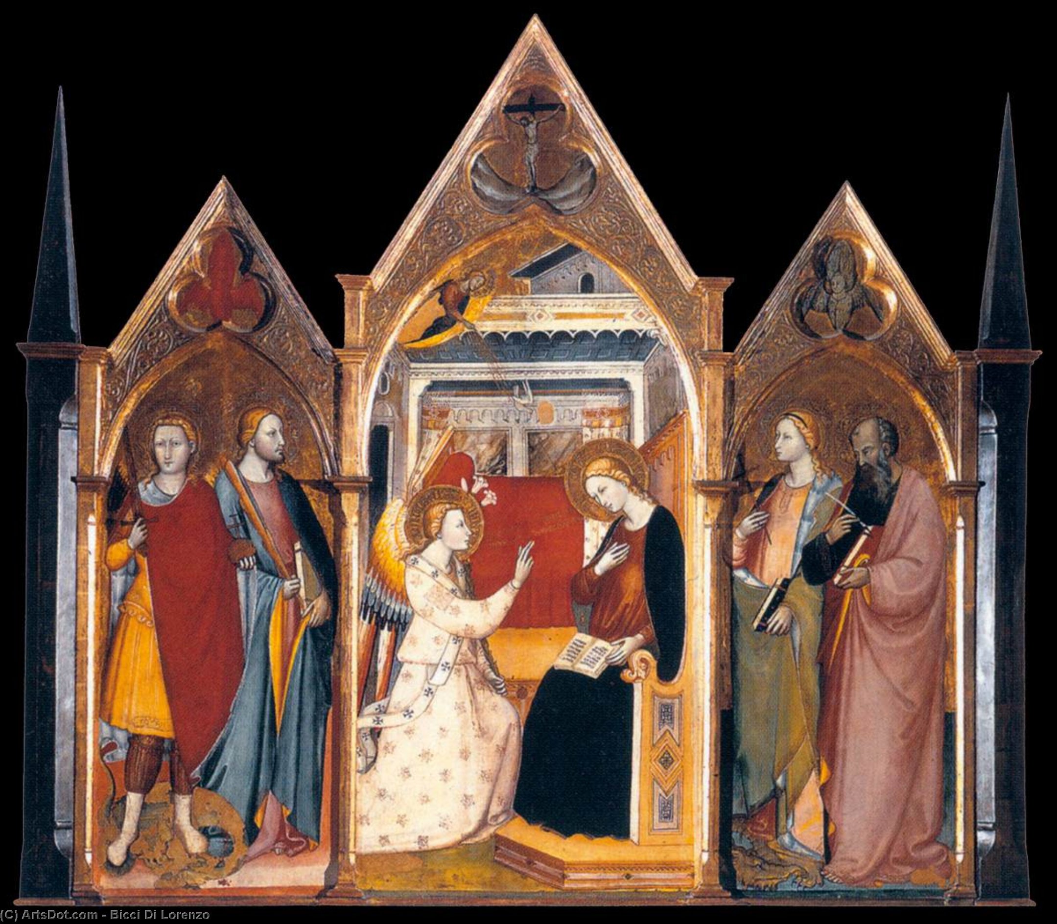 WikiOO.org - Encyclopedia of Fine Arts - Maleri, Artwork Bicci Di Lorenzo - Stia Triptych