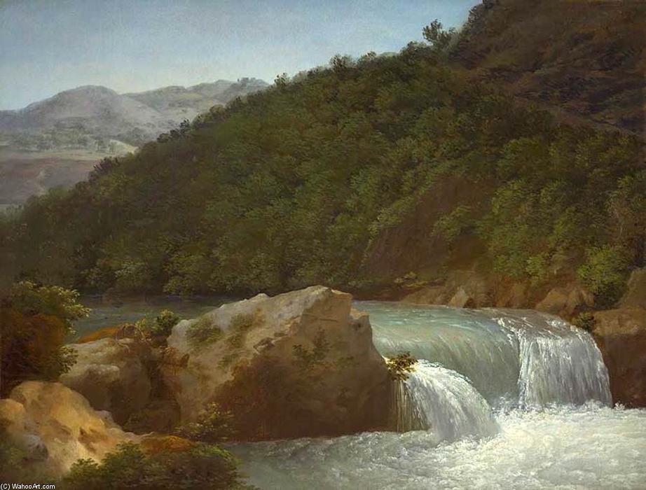 Wikioo.org - The Encyclopedia of Fine Arts - Painting, Artwork by Joseph Pierre Xavier Bidauld - View of the Cascade of the Gorge near Allevard