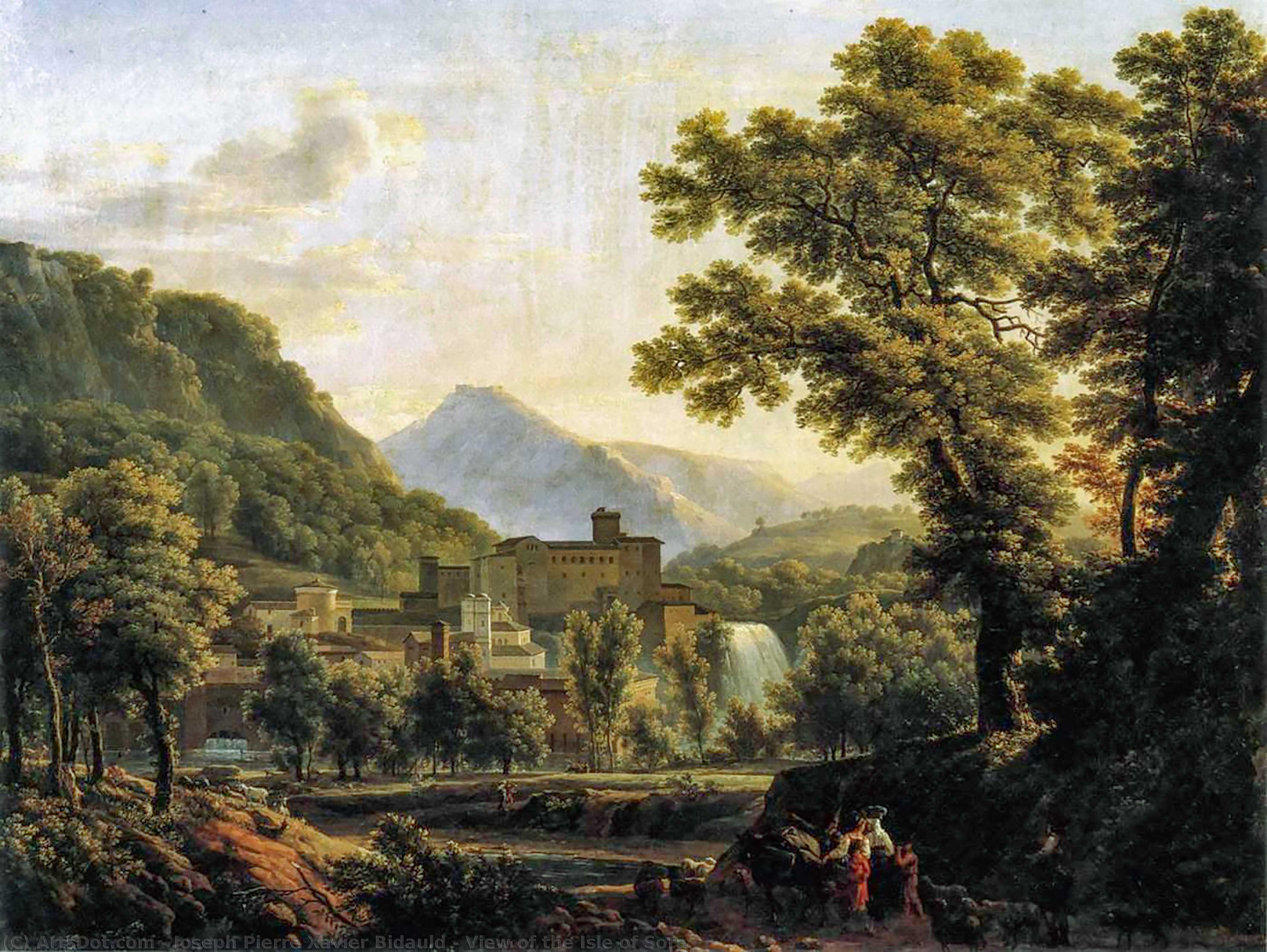 Wikioo.org - The Encyclopedia of Fine Arts - Painting, Artwork by Joseph Pierre Xavier Bidauld - View of the Isle of Sora