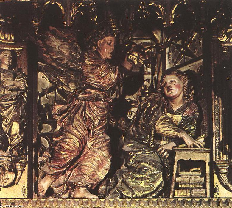 Wikioo.org – La Enciclopedia de las Bellas Artes - Pintura, Obras de arte de Felipe Bigarny - Anunciación desde el Principal Altar