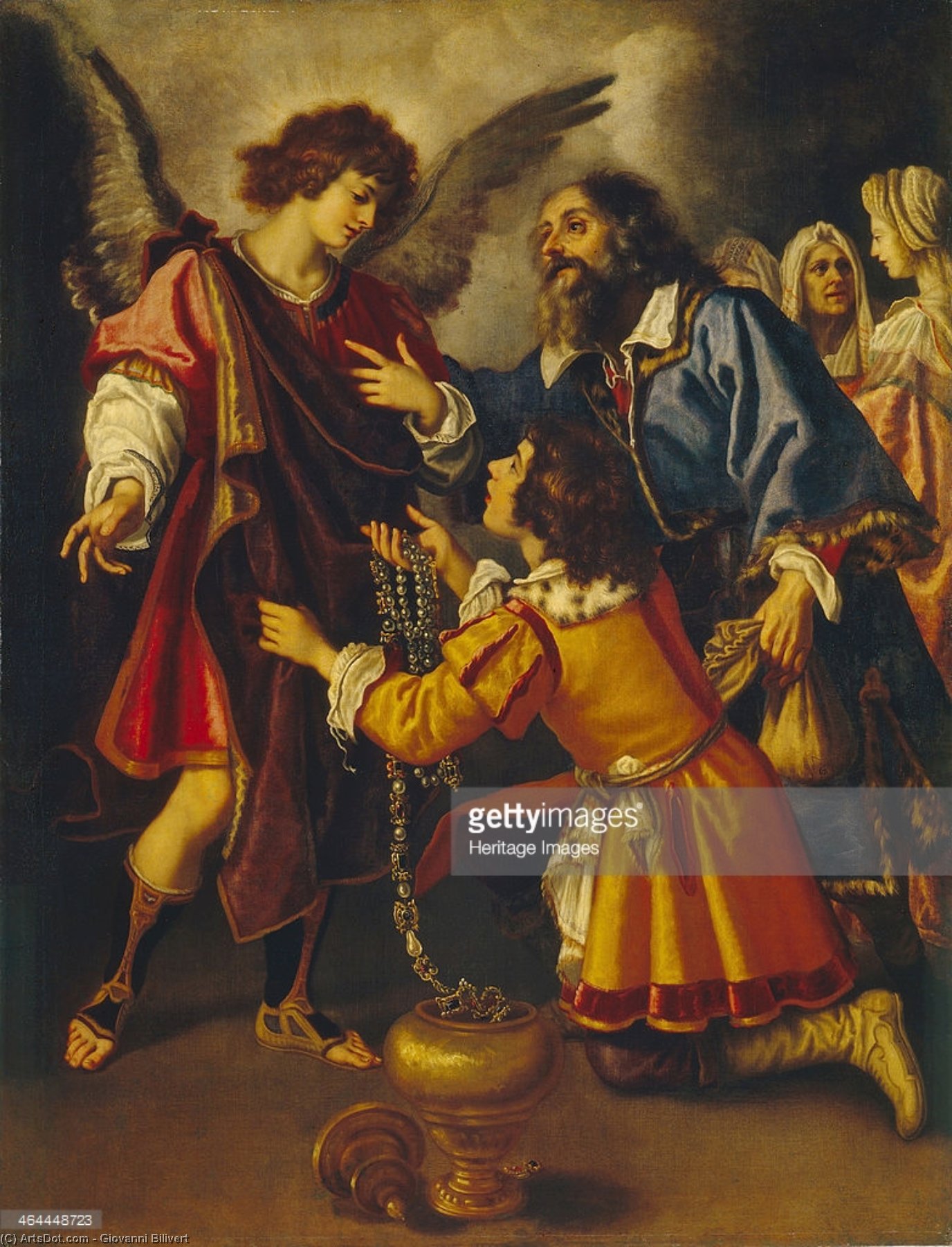 WikiOO.org - אנציקלופדיה לאמנויות יפות - ציור, יצירות אמנות Giovanni Bilivert - Tobias's Farewell to the Angel