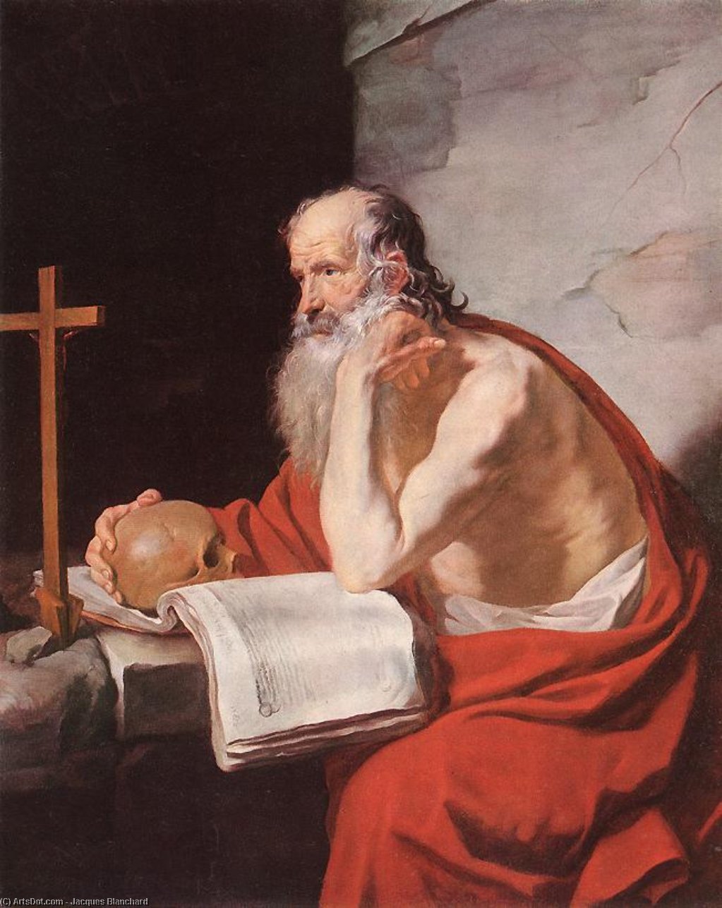 Wikioo.org - The Encyclopedia of Fine Arts - Painting, Artwork by Jacques Blanchard - St Jerome
