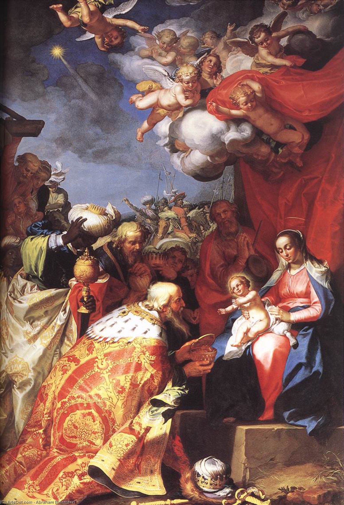 Wikioo.org - The Encyclopedia of Fine Arts - Painting, Artwork by Abraham Bloemaert - Adoration of the Magi