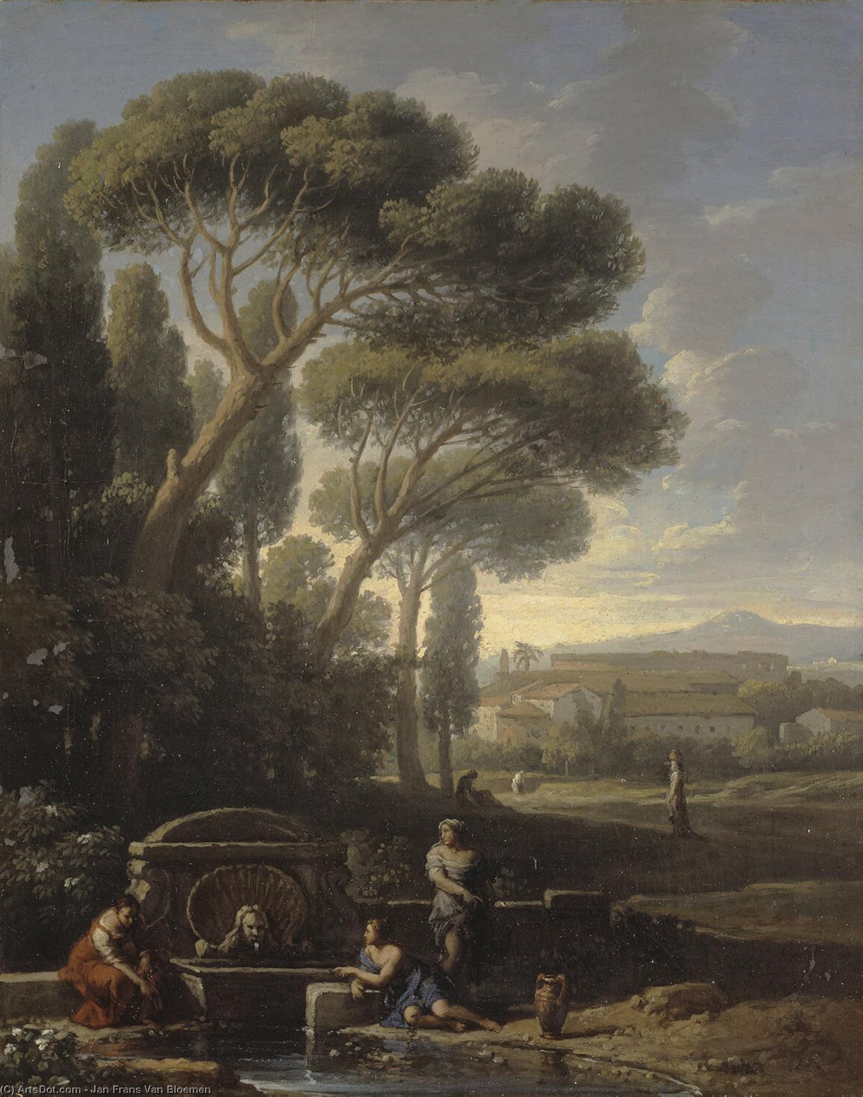 Wikioo.org - The Encyclopedia of Fine Arts - Painting, Artwork by Jan Frans Van Bloemen - Italian Landscape
