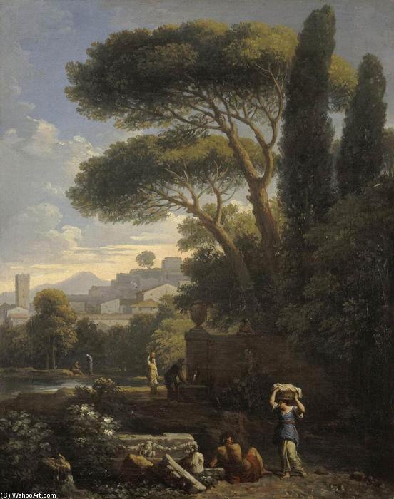 Wikioo.org - The Encyclopedia of Fine Arts - Painting, Artwork by Jan Frans Van Bloemen - Landscape with a Fountain