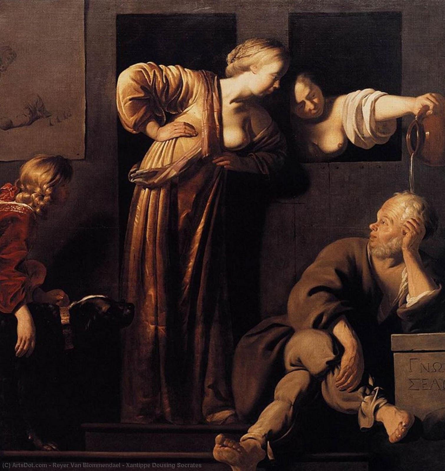 WikiOO.org - Encyclopedia of Fine Arts - Maľba, Artwork Reyer Van Blommendael - Xantippe Dousing Socrates