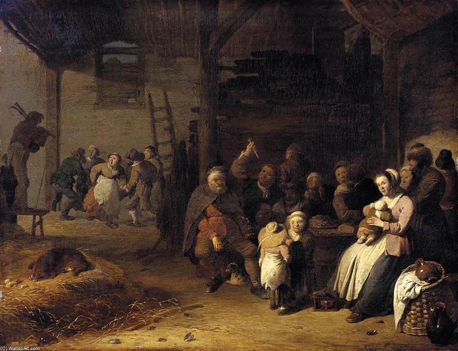 Wikioo.org - The Encyclopedia of Fine Arts - Painting, Artwork by Pieter De Bloot - Barn Interior