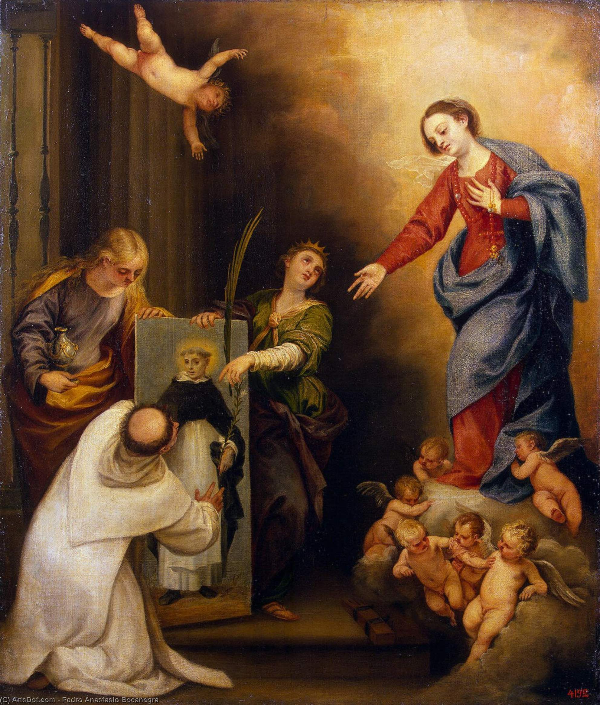 Wikioo.org - The Encyclopedia of Fine Arts - Painting, Artwork by Pedro Anastasio Bocanegra - St Dominic in Soriano