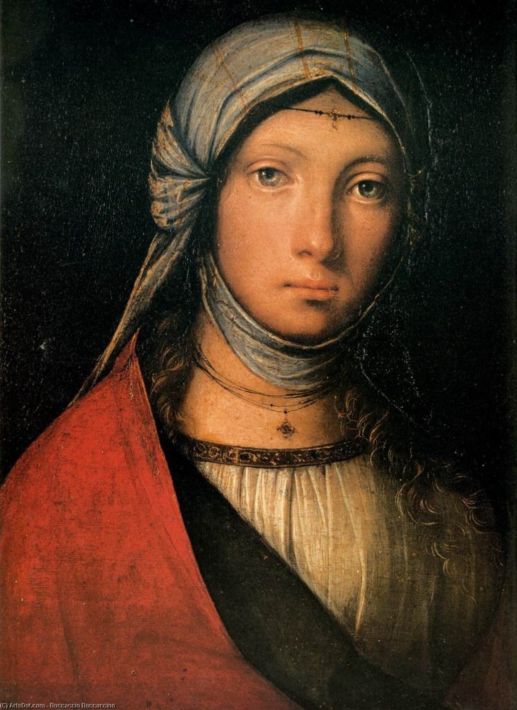 WikiOO.org - אנציקלופדיה לאמנויות יפות - ציור, יצירות אמנות Boccaccio Boccaccino - Gypsy Girl