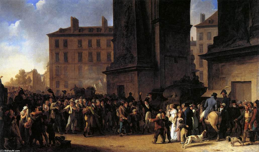 Wikioo.org – La Enciclopedia de las Bellas Artes - Pintura, Obras de arte de Louis Léopold Boilly - La salida of los conscriptos pulgadas 1807