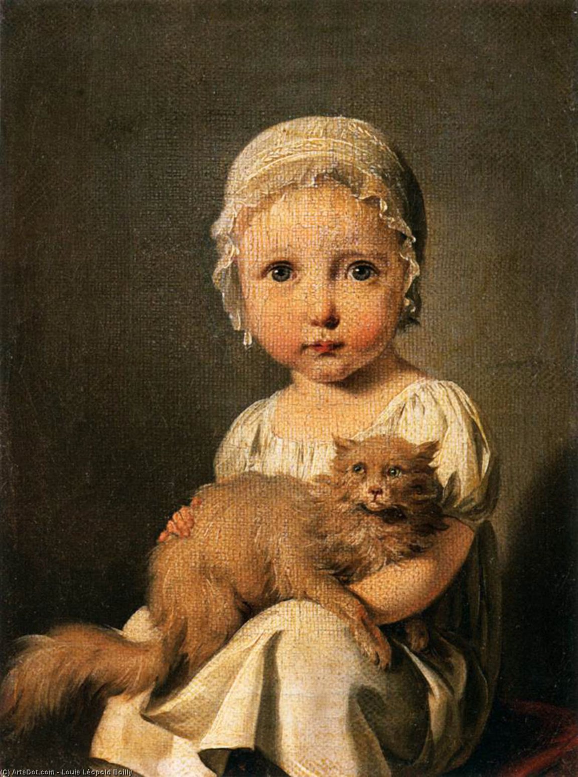 Wikioo.org - The Encyclopedia of Fine Arts - Painting, Artwork by Louis Léopold Boilly - Gabrielle Arnault as a Child