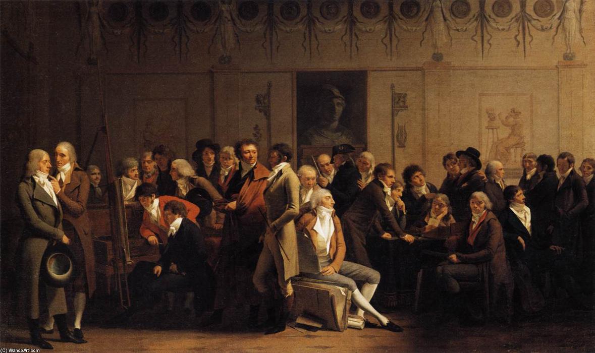 Wikioo.org - The Encyclopedia of Fine Arts - Painting, Artwork by Louis Léopold Boilly - Meeting of Artists in Isabey's Studio