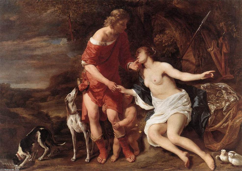 WikiOO.org - Encyclopedia of Fine Arts - Maleri, Artwork Ferdinand Bol - Venus and Adonis