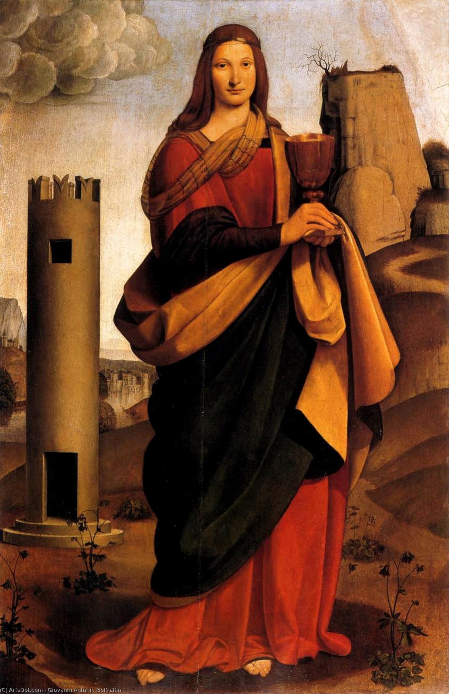 WikiOO.org - Enciclopedia of Fine Arts - Pictura, lucrări de artă Giovanni Antonio Boltraffio - St Barbara