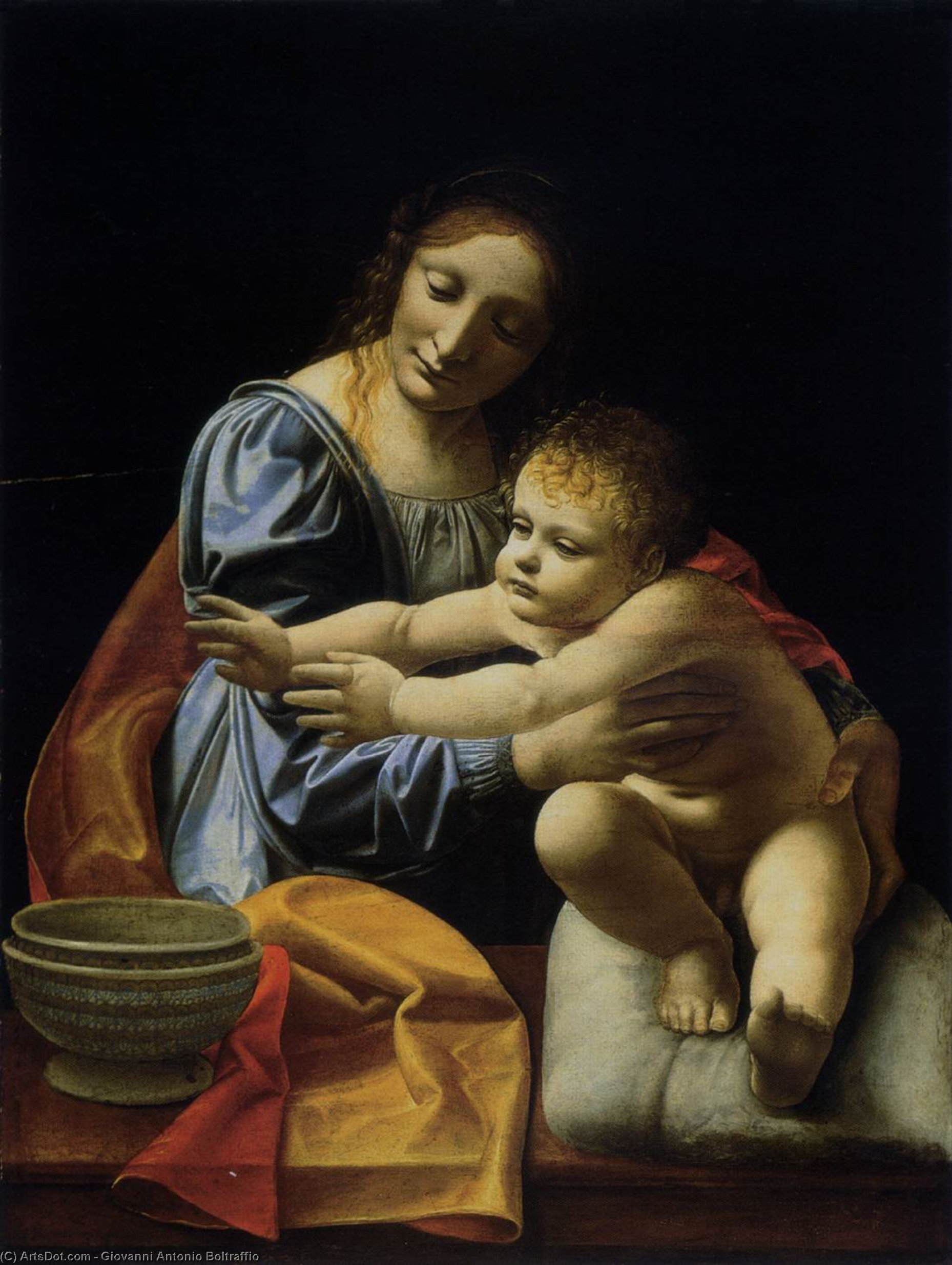 Wikioo.org - The Encyclopedia of Fine Arts - Painting, Artwork by Giovanni Antonio Boltraffio - Virgin and Child