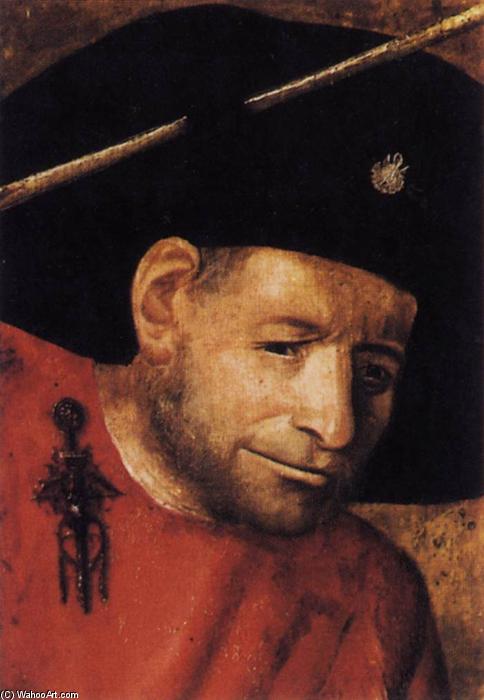 Wikioo.org - The Encyclopedia of Fine Arts - Painting, Artwork by Hieronymus Bosch - Head of a Halberdier (fragment)