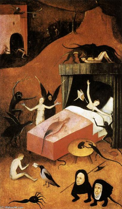 WikiOO.org - 百科事典 - 絵画、アートワーク Hieronymus Bosch - 最後の審判 フラグメント  の  地獄