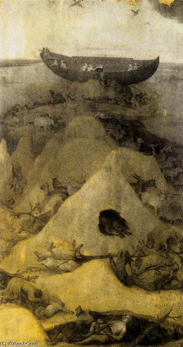 Wikioo.org - Die Enzyklopädie bildender Kunst - Malerei, Kunstwerk von Hieronymus Bosch - Noah's Arche auf dem berg Ararat ( entsprechend )