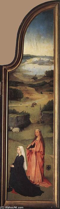Wikioo.org – L'Enciclopedia delle Belle Arti - Pittura, Opere di Hieronymus Bosch - Cattedrale di St Agnese  con  Antartico  donatore  a destra  ala