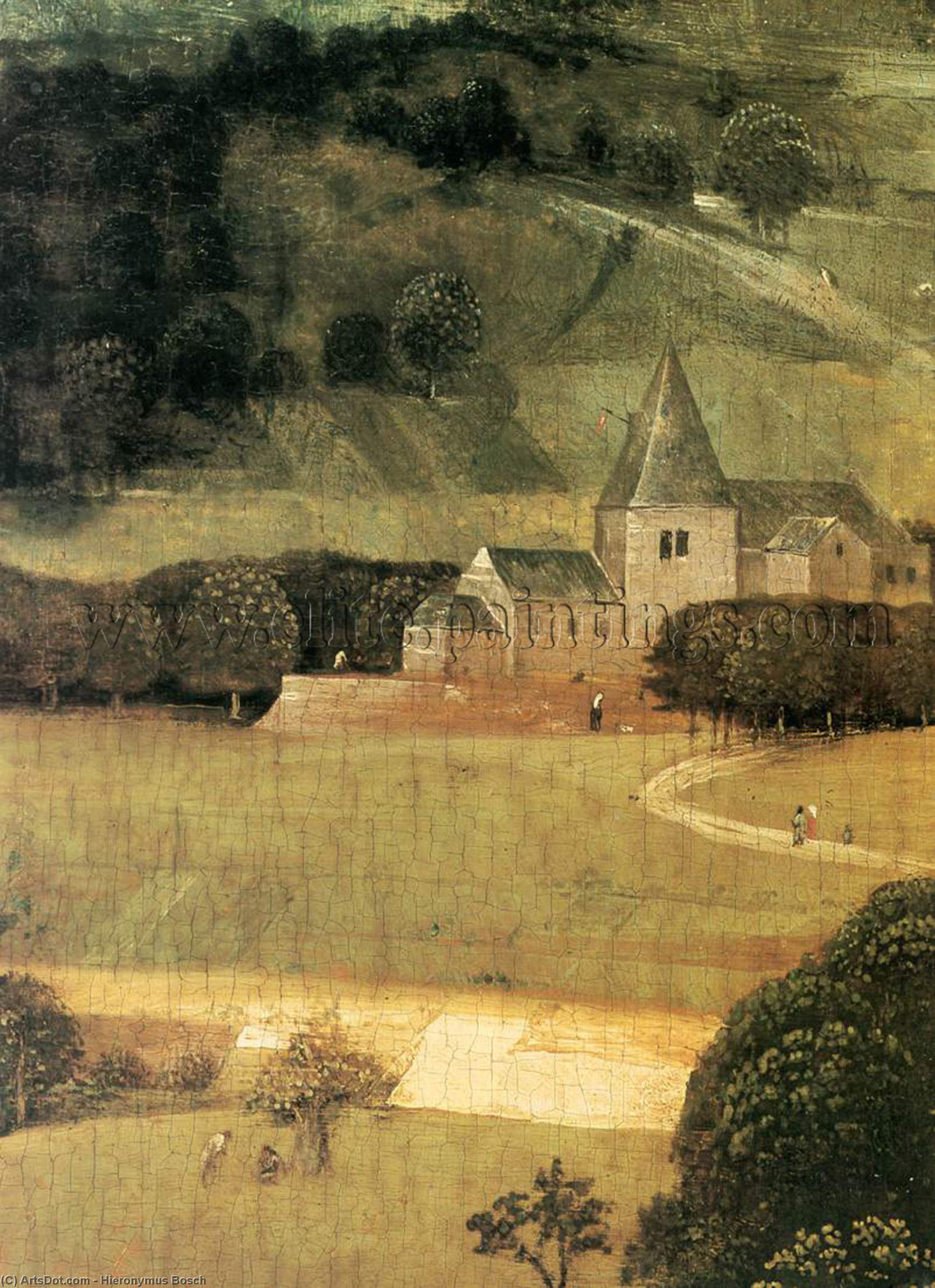 WikiOO.org – 美術百科全書 - 繪畫，作品 Hieronymus Bosch - 圣杰罗姆 在  祷告  详细