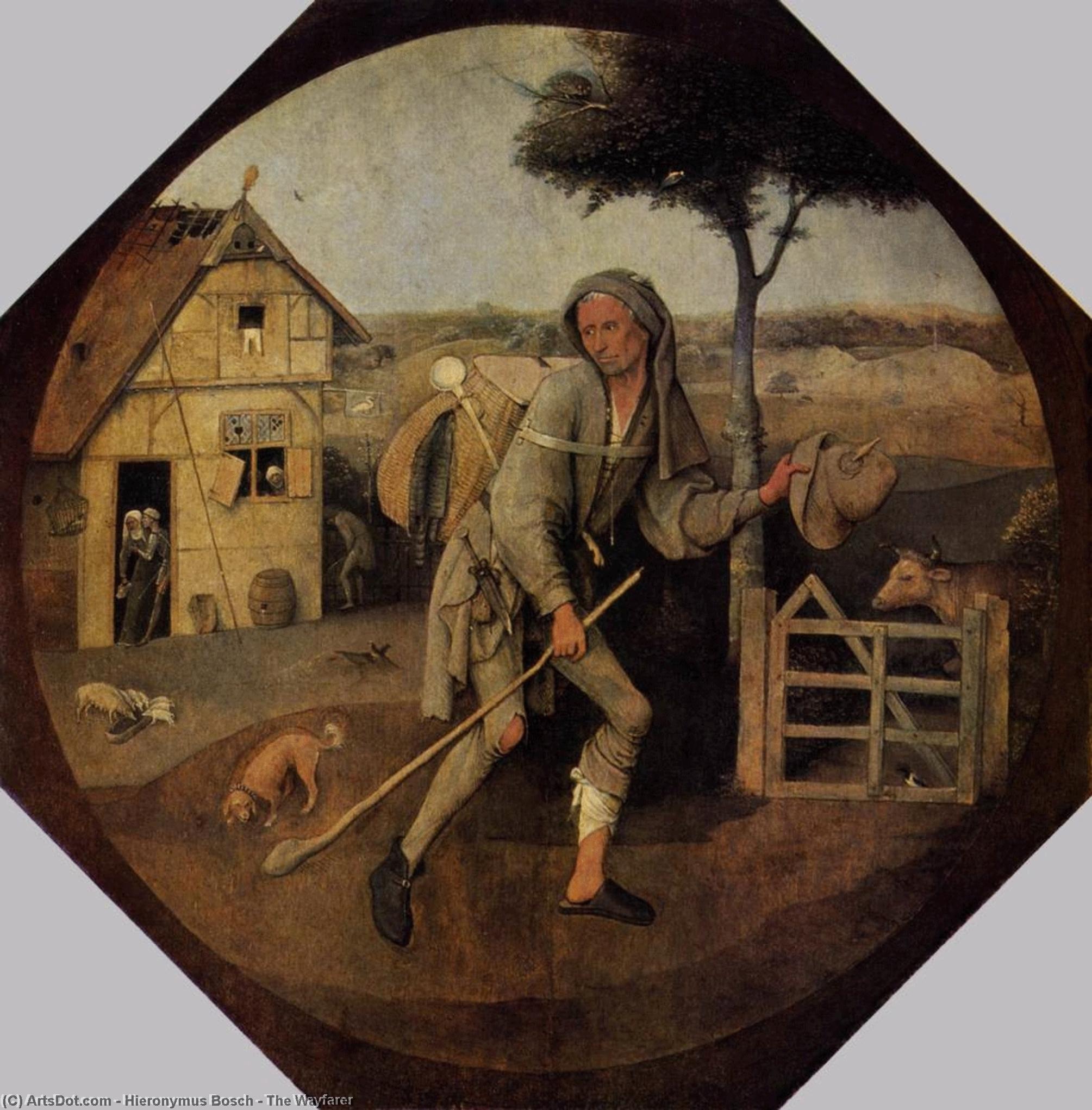 WikiOO.org - Encyclopedia of Fine Arts - Schilderen, Artwork Hieronymus Bosch - The Wayfarer