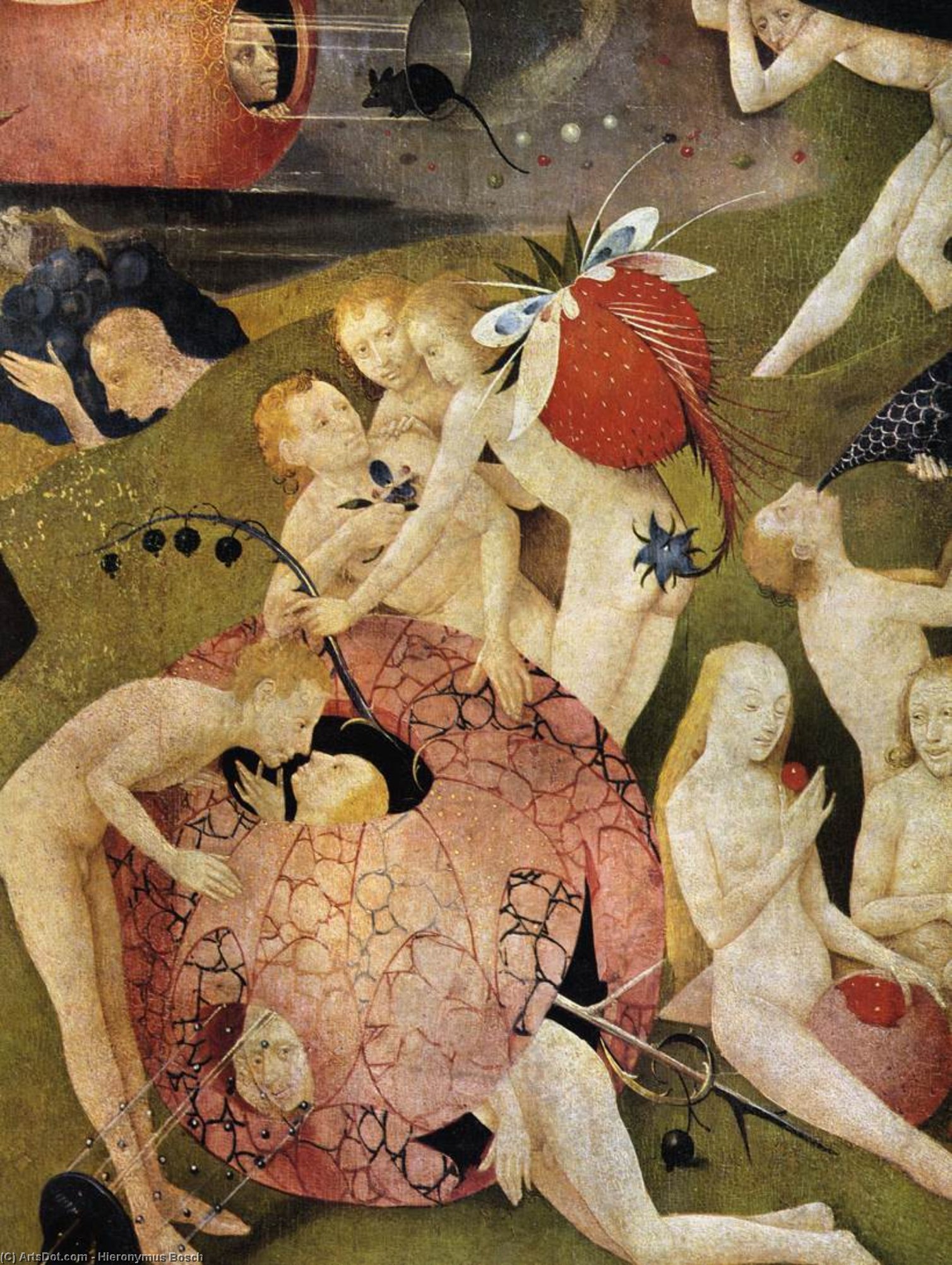 Wikioo.org - The Encyclopedia of Fine Arts - Painting, Artwork by Hieronymus Bosch - Triptych of Garden of Earthly Delights (detail) (30)