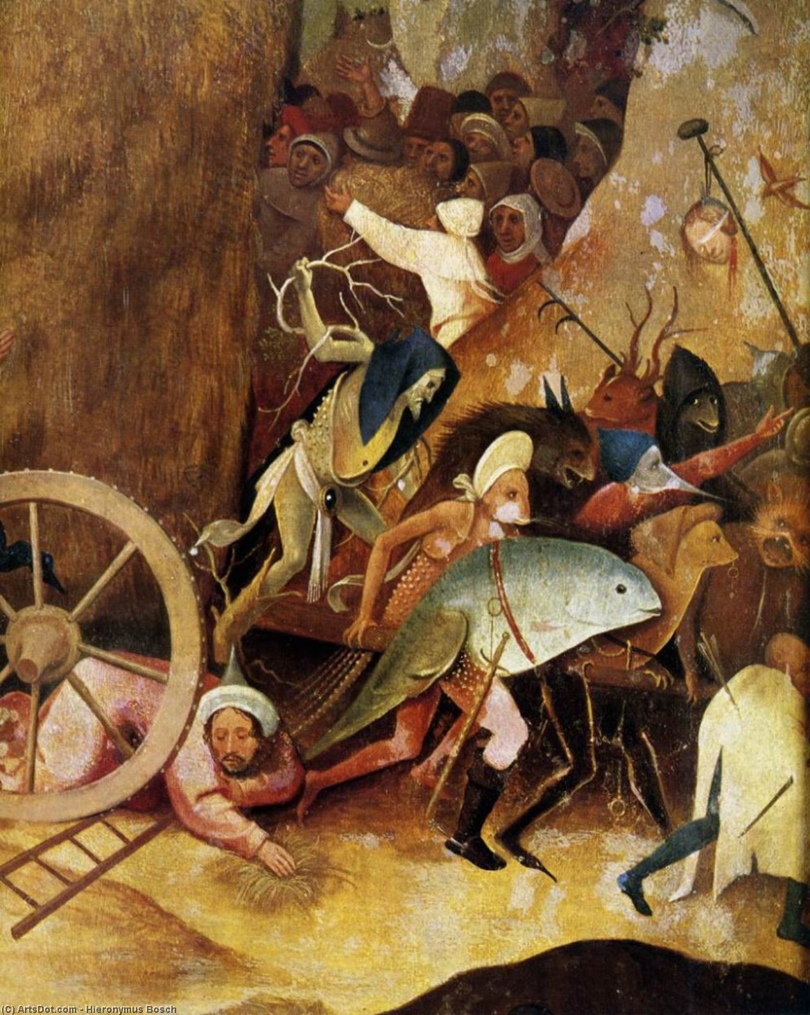 WikiOO.org - 百科事典 - 絵画、アートワーク Hieronymus Bosch - トリプティク の Haywain ( 詳細 )