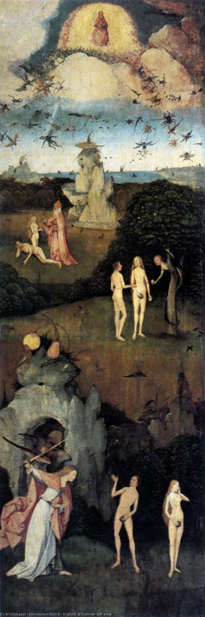 Wikioo.org - The Encyclopedia of Fine Arts - Painting, Artwork by Hieronymus Bosch - Triptych of Haywain (left wing)