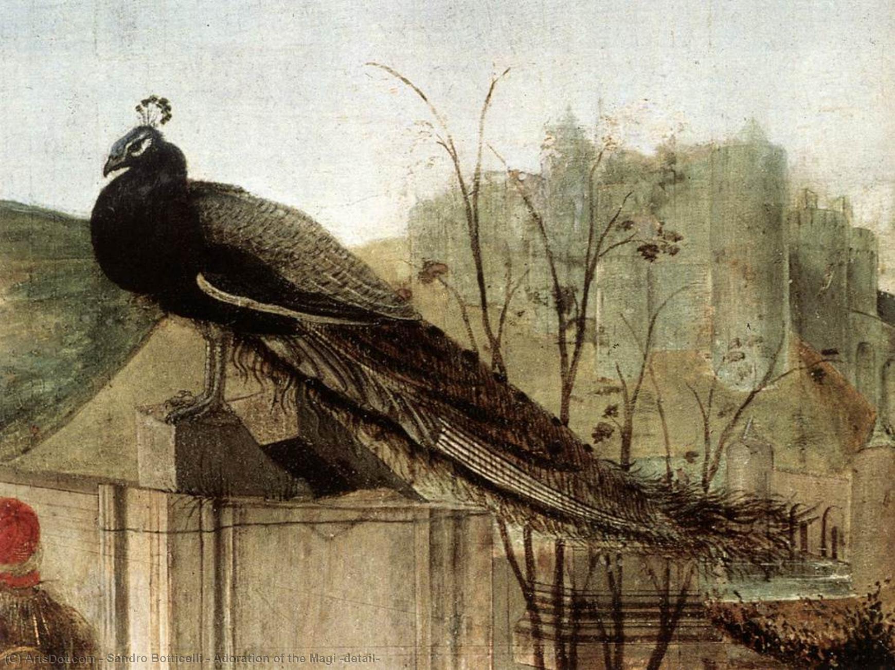 Wikioo.org – L'Enciclopedia delle Belle Arti - Pittura, Opere di Sandro Botticelli - Adorazione dei Magi particolare