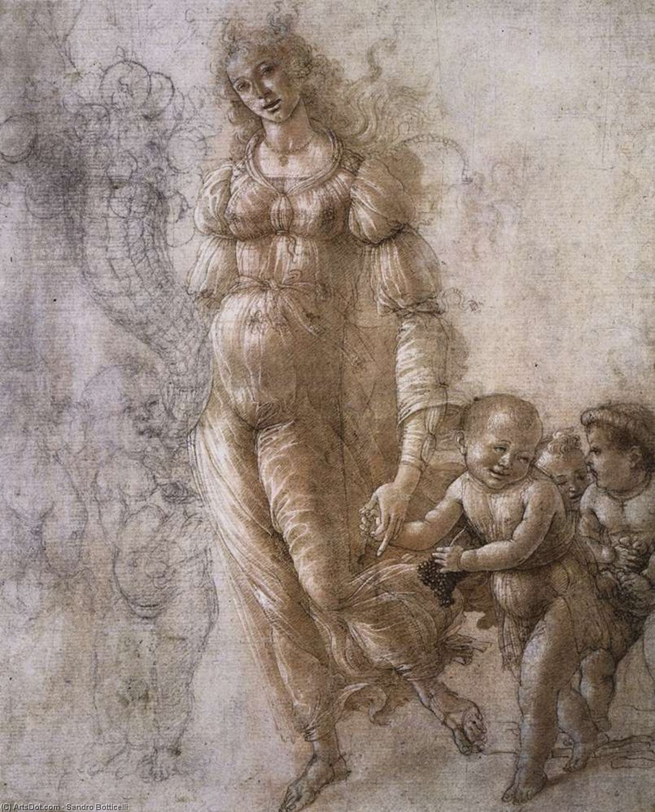 Wikioo.org – L'Enciclopedia delle Belle Arti - Pittura, Opere di Sandro Botticelli - Allegoria dell Abbondanza