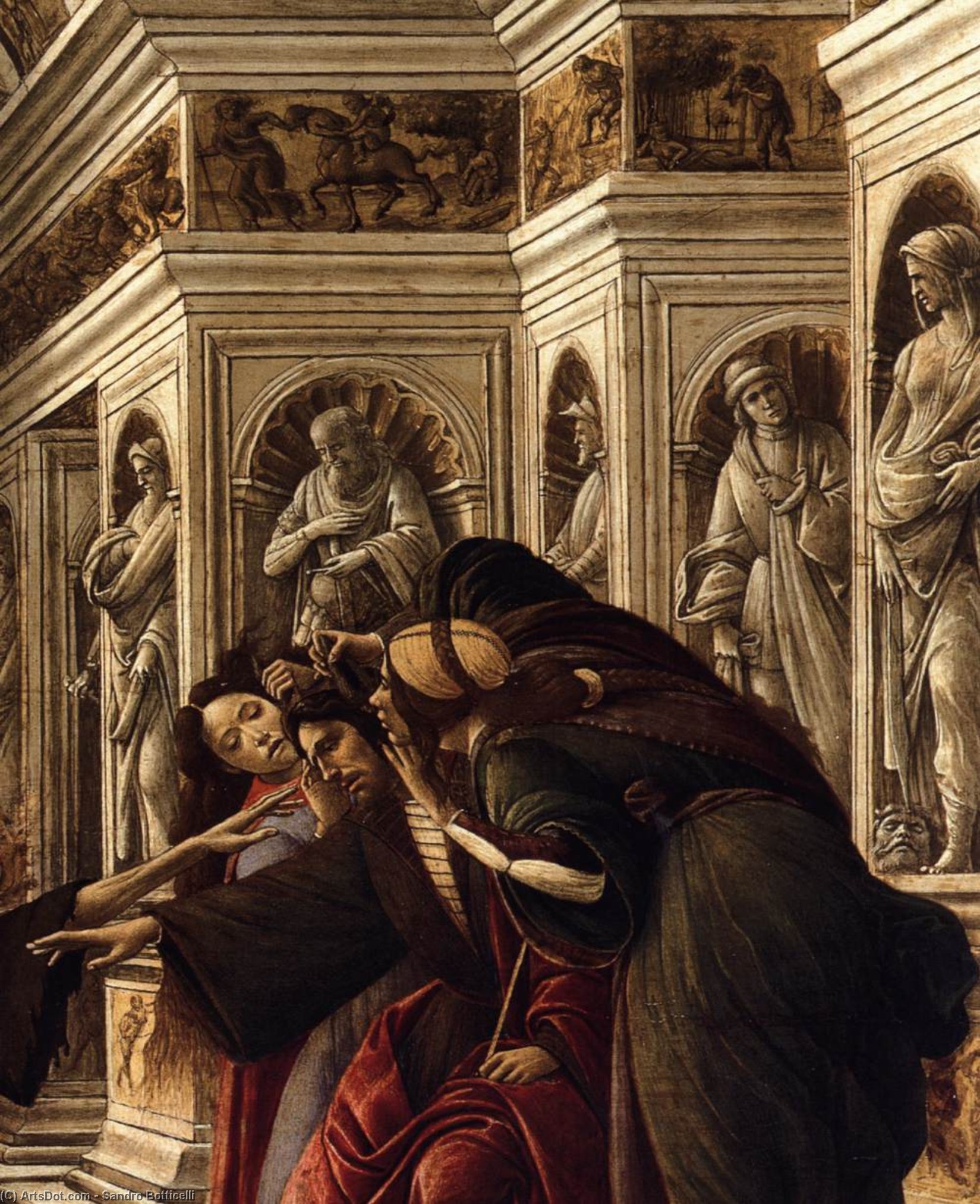WikiOO.org - Güzel Sanatlar Ansiklopedisi - Resim, Resimler Sandro Botticelli - Calumny of Apelles (detail) (8)