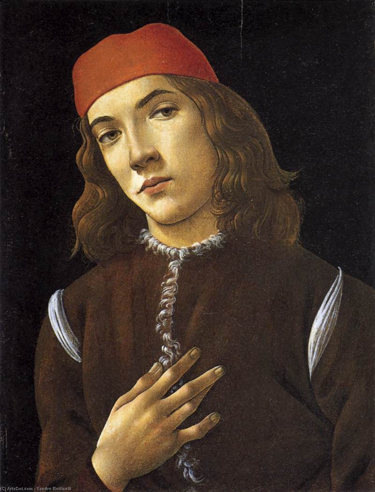 Wikioo.org - The Encyclopedia of Fine Arts - Painting, Artwork by Sandro Botticelli - Portrait of a Young Man