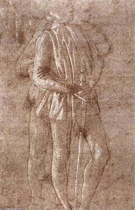 Wikioo.org – La Enciclopedia de las Bellas Artes - Pintura, Obras de arte de Sandro Botticelli - estudio de dos  de pie  cifras