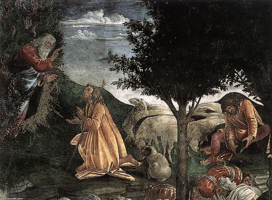 WikiOO.org - 百科事典 - 絵画、アートワーク Sandro Botticelli - ザー トライアル  と  呼び出し  の  モーセ  詳細  10
