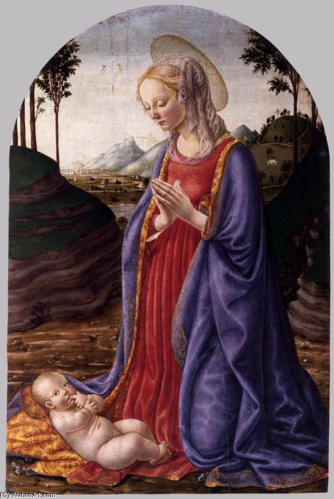 WikiOO.org - Encyclopedia of Fine Arts - Lukisan, Artwork Francesco Di Giovanni Botticini - Virgin and Child