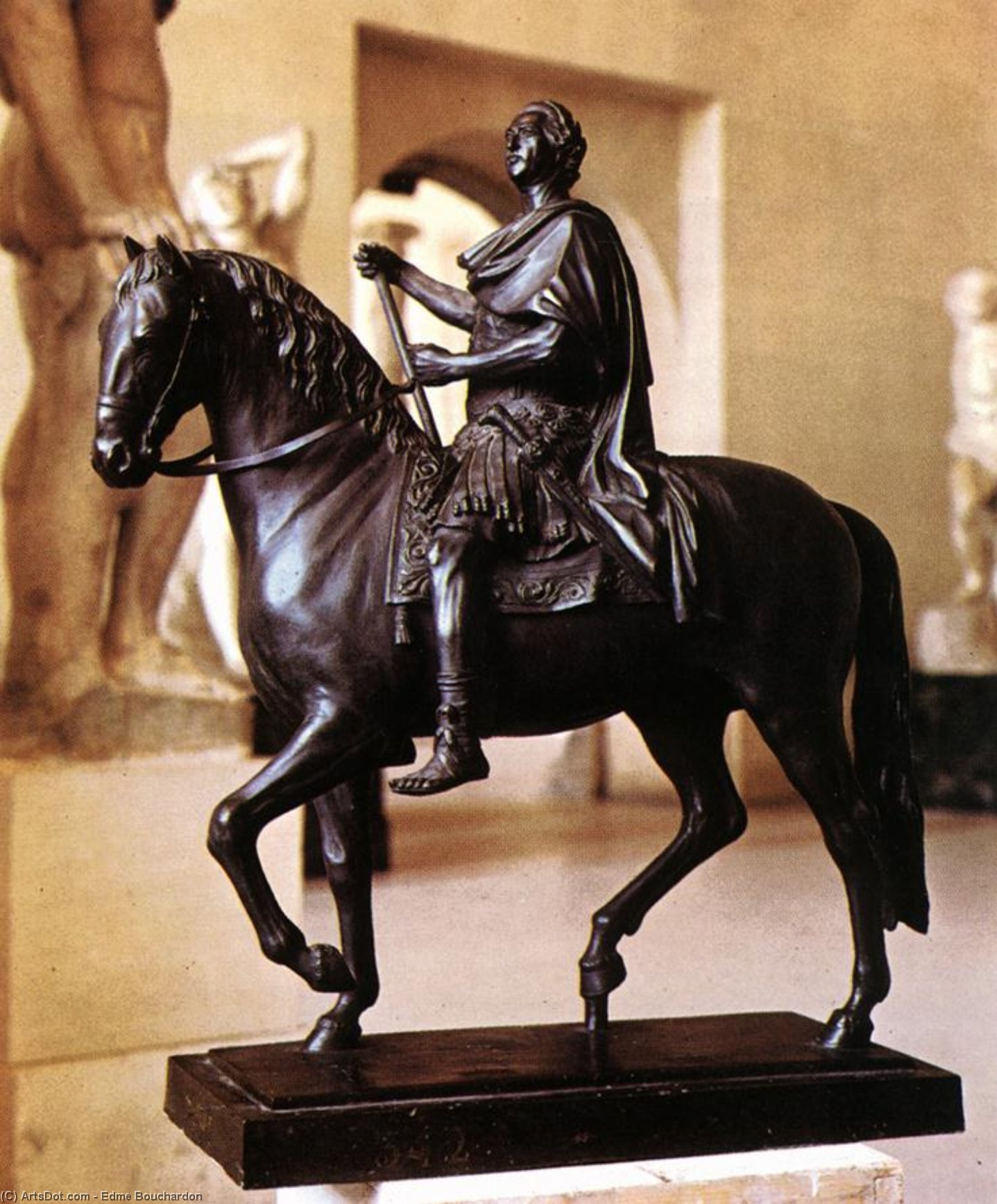 Wikioo.org - The Encyclopedia of Fine Arts - Painting, Artwork by Edme Bouchardon - Equestrian Statue of Louis XV