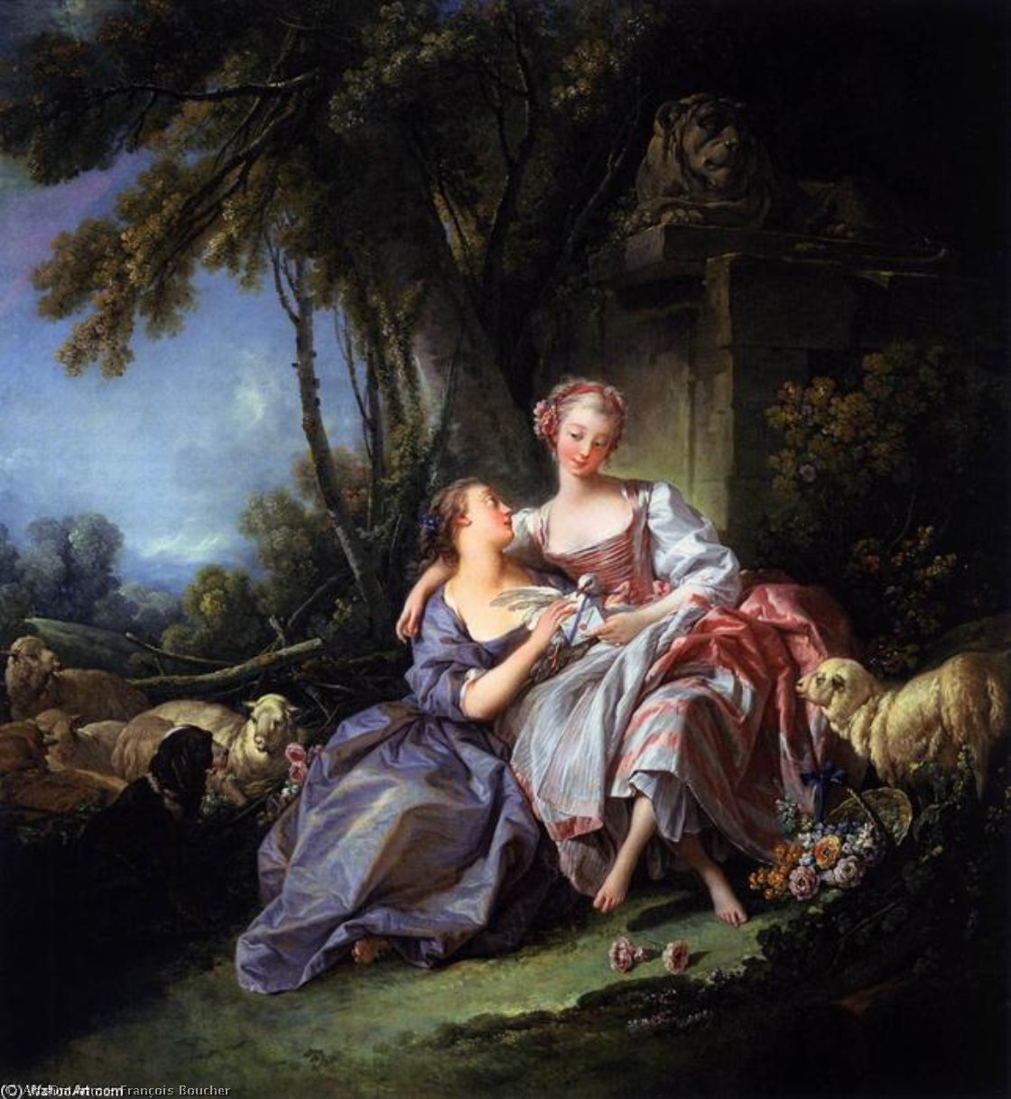 Wikioo.org – L'Enciclopedia delle Belle Arti - Pittura, Opere di François Boucher - il amore lettera