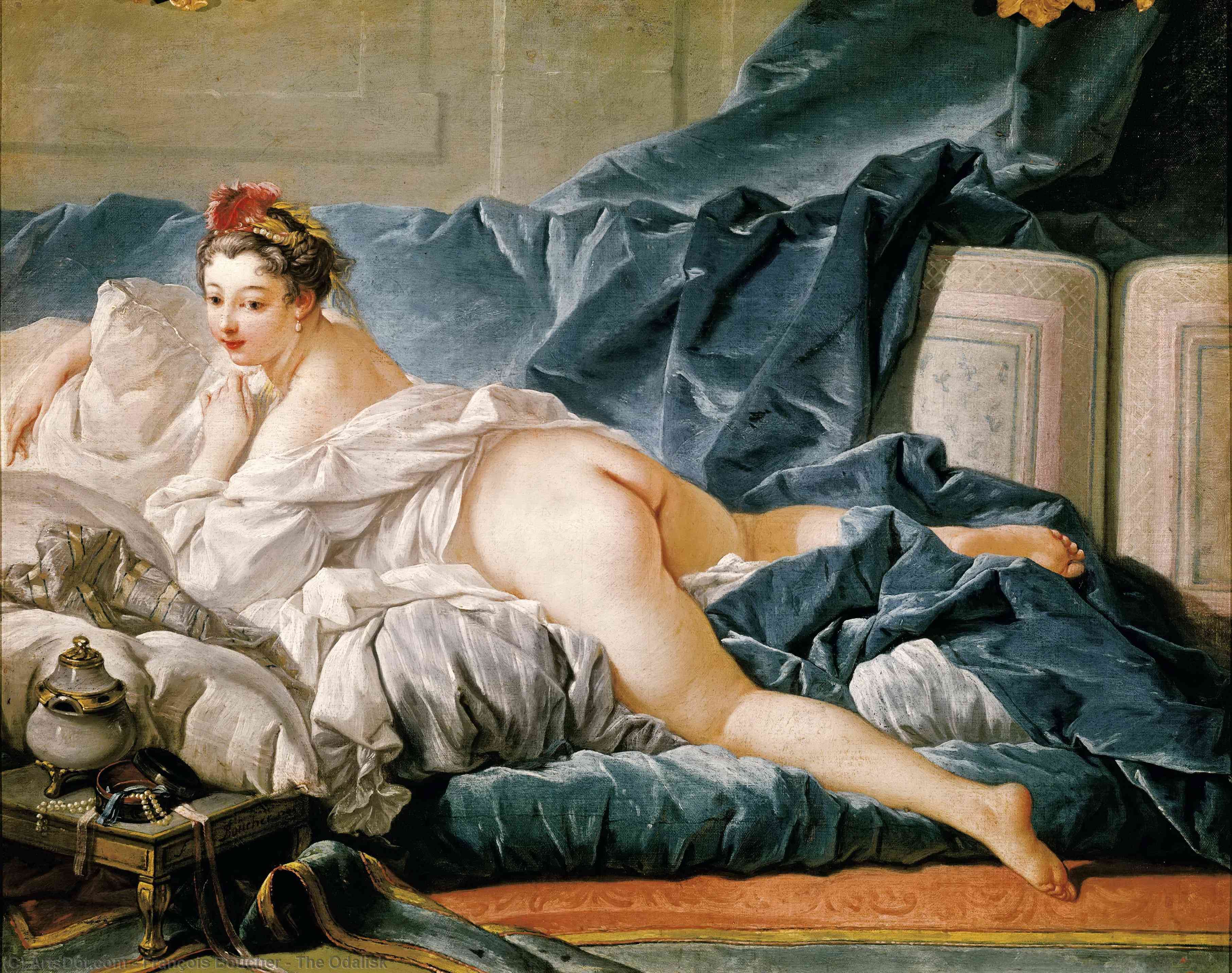 Wikioo.org - The Encyclopedia of Fine Arts - Painting, Artwork by François Boucher - The Odalisk