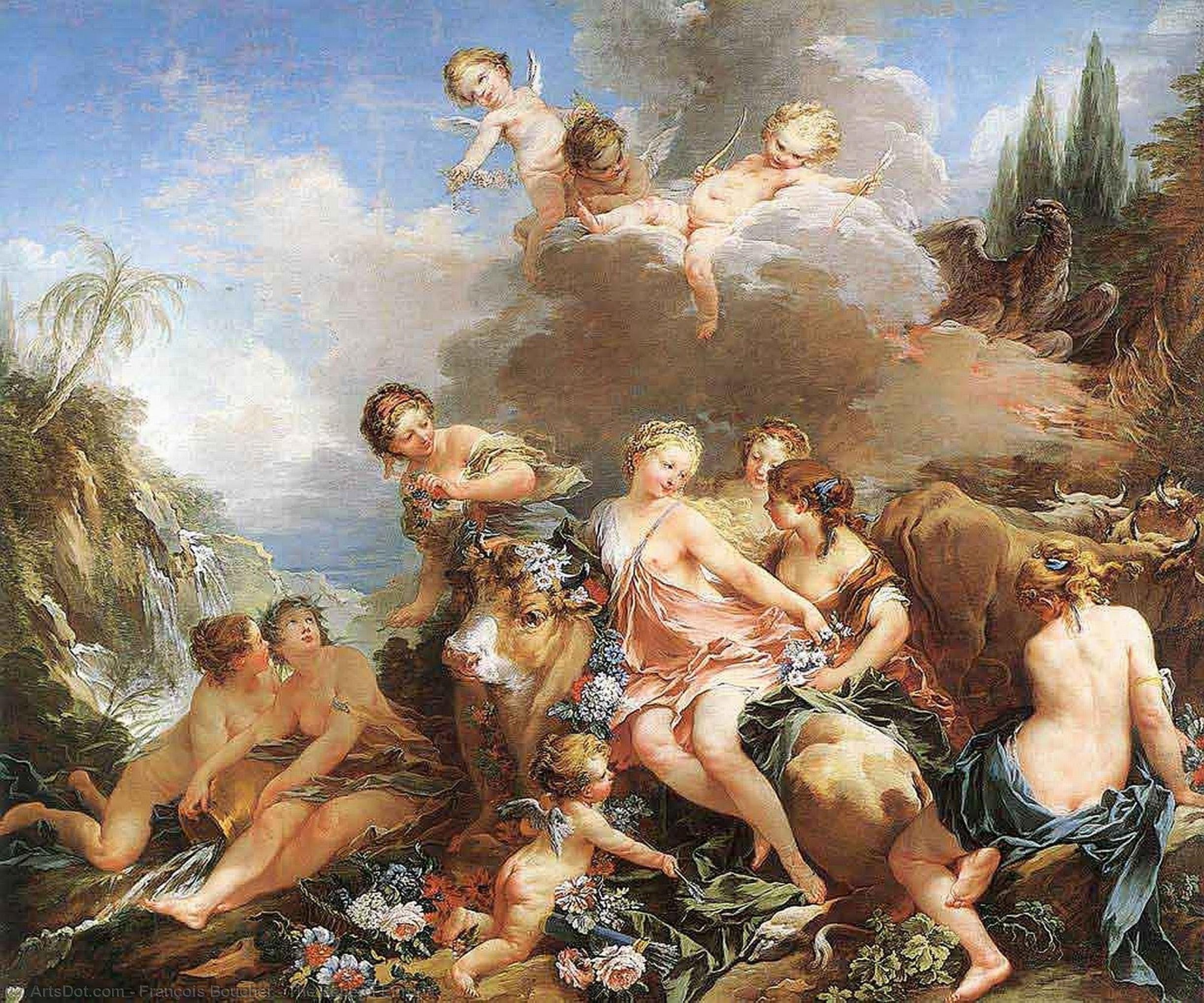 WikiOO.org - Enciclopedia of Fine Arts - Pictura, lucrări de artă François Boucher - The Rape of Europa