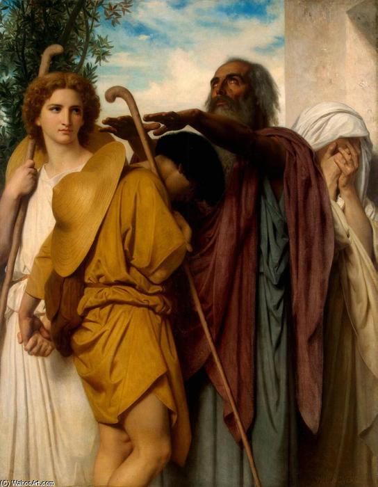 Wikioo.org – L'Enciclopedia delle Belle Arti - Pittura, Opere di William Adolphe Bouguereau - Tobias Dire Addio al Padre