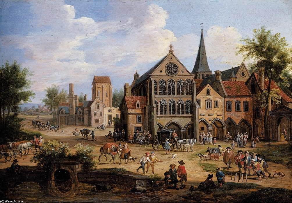 Wikioo.org - The Encyclopedia of Fine Arts - Painting, Artwork by Pieter Bout - A Town Scene