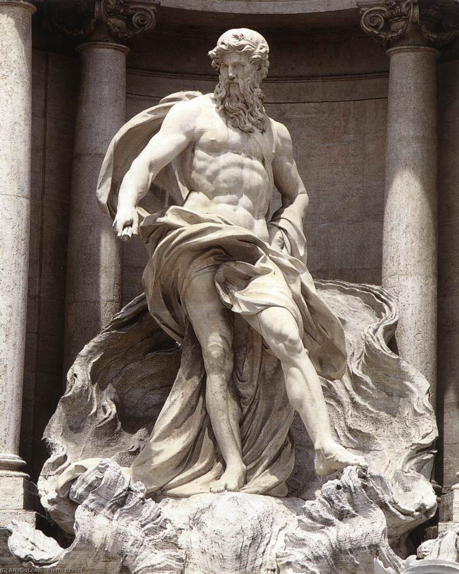 WikiOO.org - Encyclopedia of Fine Arts - Maľba, Artwork Pietro Bracci - Neptune