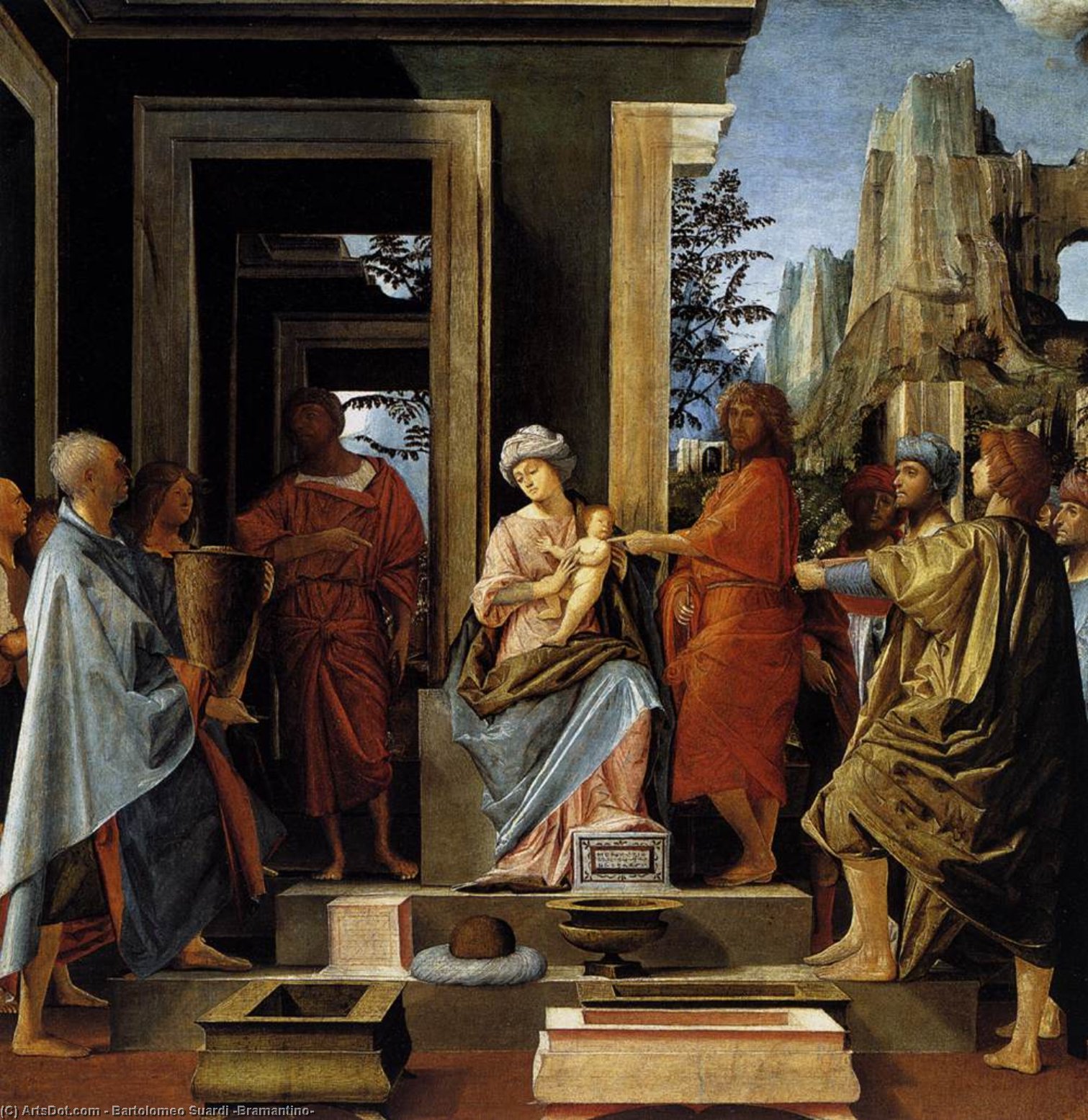 Wikioo.org - The Encyclopedia of Fine Arts - Painting, Artwork by Bartolomeo Suardi (Bramantino) - Adoration of the Magi