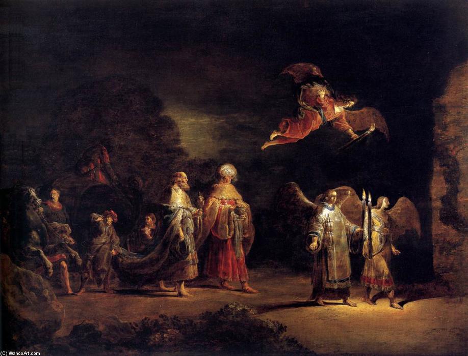 Wikoo.org - موسوعة الفنون الجميلة - اللوحة، العمل الفني Leonaert Bramer - Journey of the Three Magi to Bethlehem