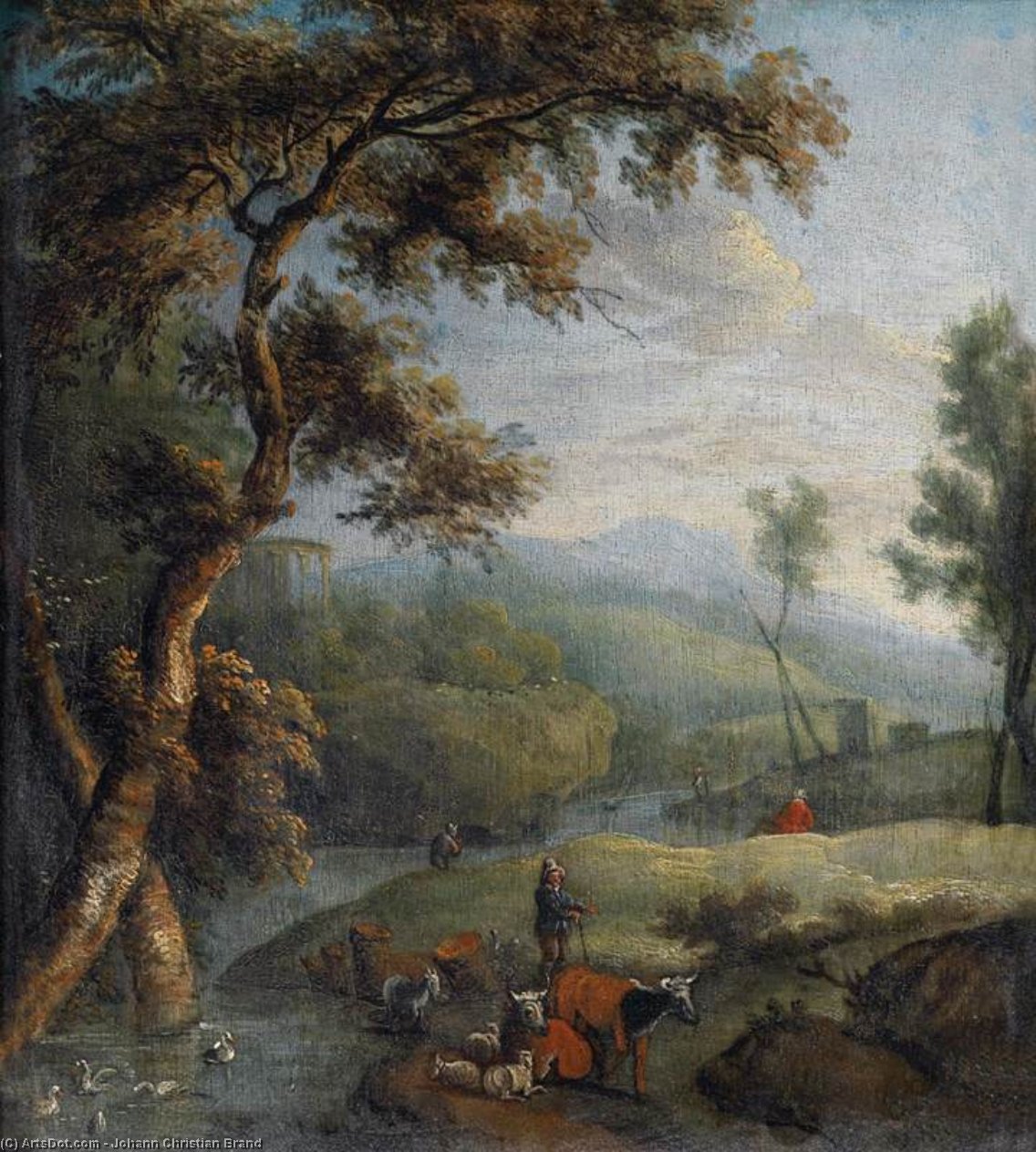 Wikioo.org - The Encyclopedia of Fine Arts - Painting, Artwork by Johann Christian Brand - Southern Landscape