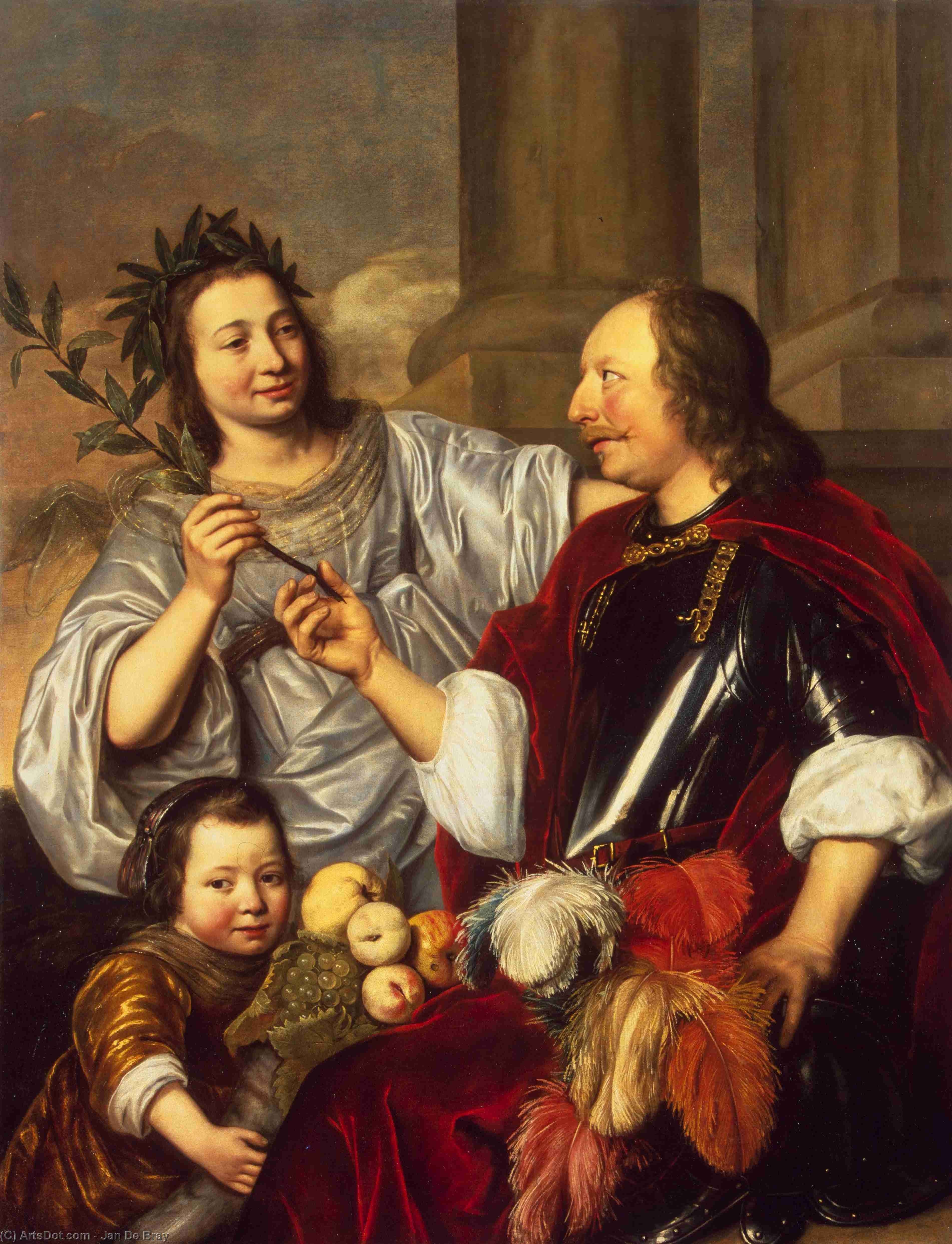 Wikioo.org – L'Enciclopedia delle Belle Arti - Pittura, Opere di Jan De Bray - allegorico famiglia  Ritratto