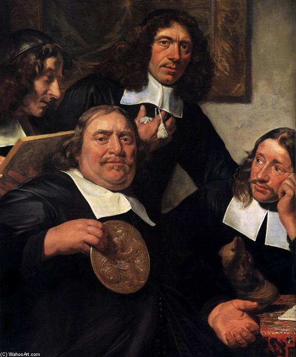 Wikioo.org - The Encyclopedia of Fine Arts - Painting, Artwork by Jan De Bray - The Governors of the Guild of St Luke, Haarlem (detail)